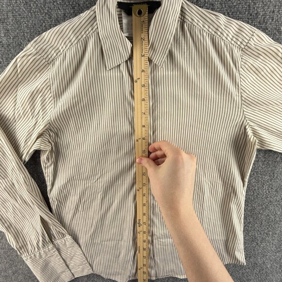 MAX MARA WEEKEND Striped Button Up Shirt Long Sleeve Italy Cotton Blend Women - Picture 4 of 16
